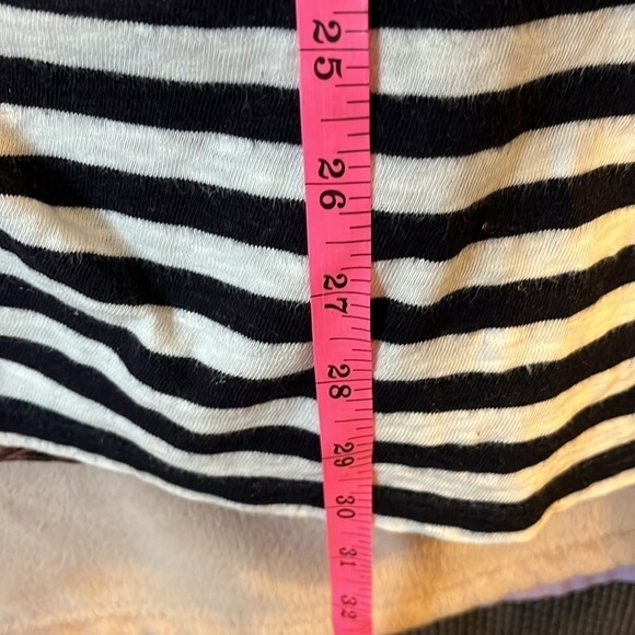 Talbots Blue And White Striped Tunic With Sleeve Embroidery 🧵 Preloved - Picture 6 of 8